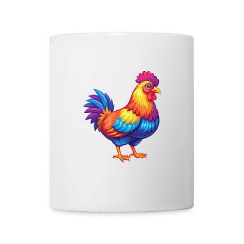 Poule coloré Kawaii dessin animé Personnage Clipart - Mug blanc - blanc - Devant