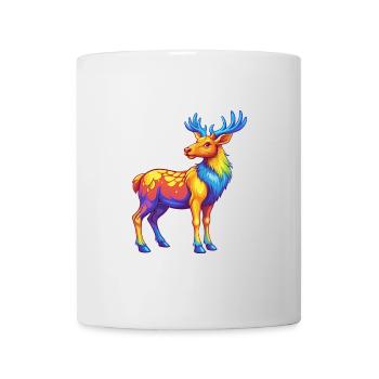 Elch Bunte Kawaii Cartoon Figur Clipart - Tasse - Weiß - Vorne