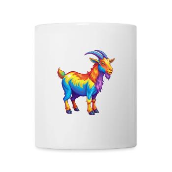 Goat Colorful Kawaii Cartoon Character Clipart - Mug - white - Front