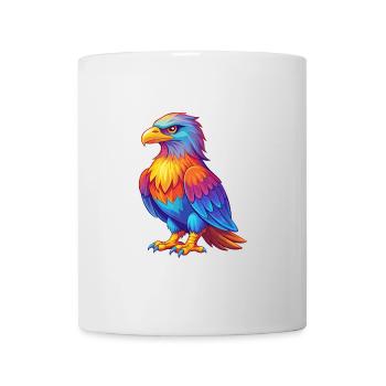Eagle Colorful Kawaii Cartoon Character Clipart - Mug - white - Front