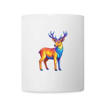 Hirsch Bunte Kawaii Cartoon Charakter Clipart - Tasse - Weiß - Vorne