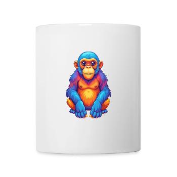 Bonobo Colorful Kawaii Cartoon Character Clipart - Mug - white - Front