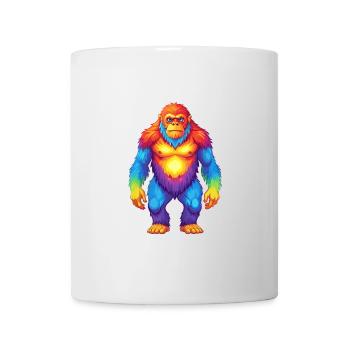 Big Foot Bunte Kawaii Cartoon Figur Clipart - Tasse - Weiß - Vorne
