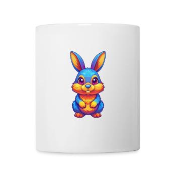 Hase Bunte Kawaii Cartoon Figur Clipart - Tasse - Weiß - Vorne