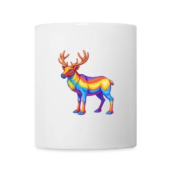 Karibu Bunte Kawaii Cartoon Figur Clipart - Tasse - Weiß - Vorne