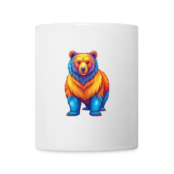 Bear Colorful Kawaii Cartoon Character Clipart - Mug - white - Front