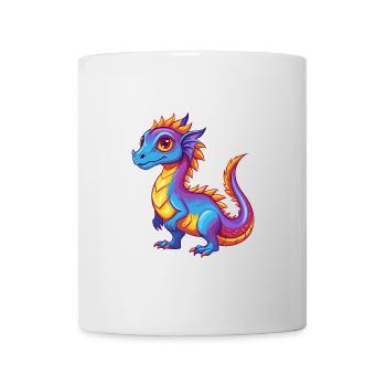 Basilisk Bunte Kawaii Cartoon Figur Clipart - Tasse - Weiß - Vorne