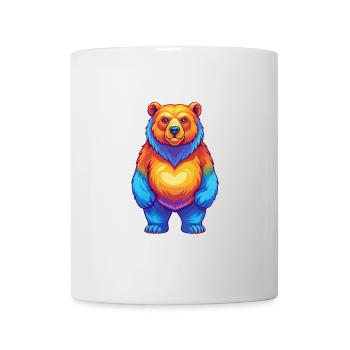 Bear Colorful Kawaii Cartoon Character Clipart - Mug - white - Front