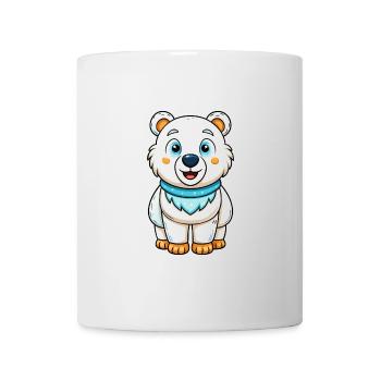 Polar Bear Cute Cartoon Character Kawaii Clipart - Mug - white - Front