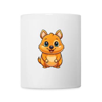 Quokka Mignon Personnage De Dessin Animé Kawaii Clipart - Mug blanc - blanc - Devant
