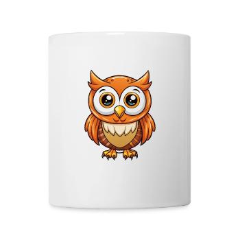 Owl Cute Cartoon Character Kawaii Clipart - Mug - white - Front