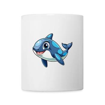 Orque Mignon Personnage De Dessin Animé Kawaii Clipart - Mug blanc - blanc - Devant