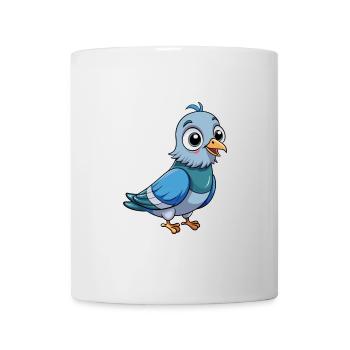 Taube Niedliche Zeichentrickfigur Kawaii Clipart - Tasse - Weiß - Vorne