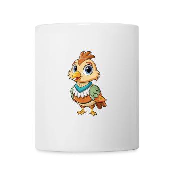 perdrix mignon personnage de dessin animé Kawaii Clipart - Mug blanc - blanc - Devant