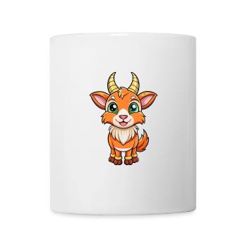 Oryx Mignon Personnage De Dessin Animé Kawaii Clipart - Mug blanc - blanc - Devant