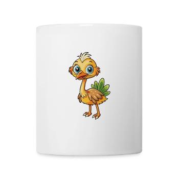 autruche mignon personnage de dessin animé Kawaii Clipart - Mug blanc - blanc - Devant