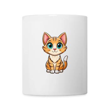 Kitten Cute Cartoon Character Kawaii Clipart - Mug - white - Front