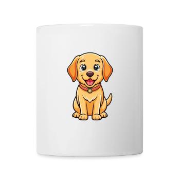 Labrador Retriever Chien Dessin animé Kawaii Clipart - Mug blanc - blanc - Devant