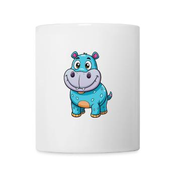 Hippo Cute Cartoon Character Kawaii Clipart - Mug - white - Front
