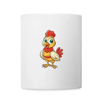 Poule mignon personnage de dessin animé Kawaii Clipart - Mug blanc - blanc - Devant