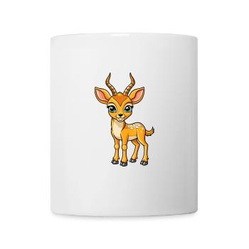 Impala Niedliche Zeichentrickfigur Kawaii Clipart - Tasse - Weiß - Vorne