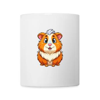 Cochon d’Inde Mignon Personnage De Dessin Animé Kawaii Clipart - Mug blanc - blanc - Devant
