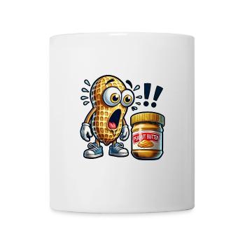 Lustiges Erdnuss Design - Tasse - Weiß - Vorne