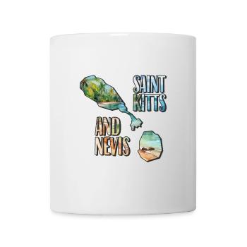 Watercolor Map Saint Kitts and Nevis - Mug - white - Front