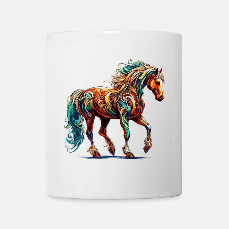 Cheval - Mug blanc - blanc