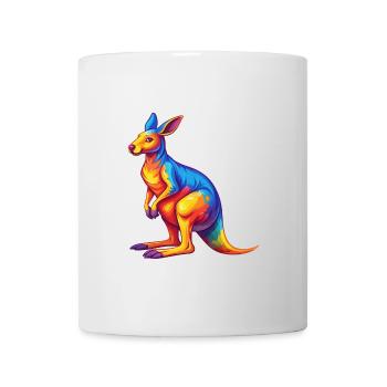 Kangaroo Colorful Kawaii Cartoon Character Clipart - Mug - white - Front