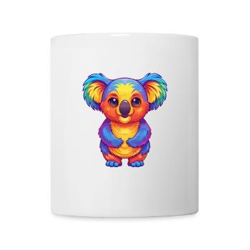 Koala Bunte Kawaii Cartoon Figur Clipart - Tasse - Weiß - Vorne