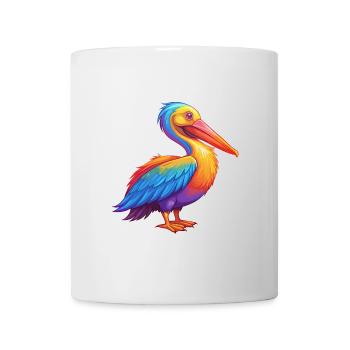 Pélican coloré Kawaii Dessin animé Clipart - Mug blanc - blanc - Devant