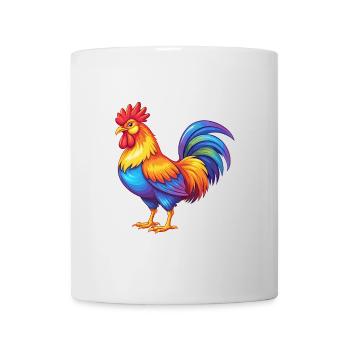 Hahn Bunte Kawaii Cartoon Figur Clipart - Tasse - Weiß - Vorne