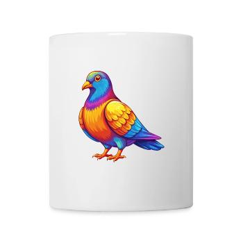 Taube Bunte Kawaii Cartoon Figur Clipart - Tasse - Weiß - Vorne