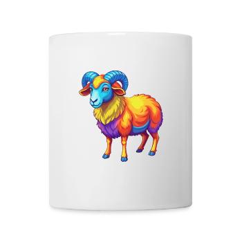 Ram Colorful Kawaii Cartoon Character Clipart - Mug - white - Front