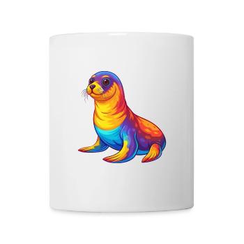 Siegel Bunte Kawaii Cartoon Figur Clipart - Tasse - Weiß - Vorne