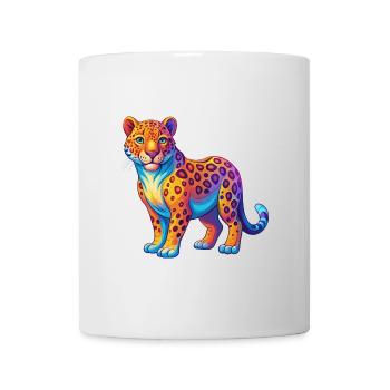 Leopard Colorful Kawaii Cartoon Character Clipart - Mug - white - Front