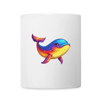 Wal Bunte Kawaii Cartoon Figur Clipart - Tasse - Weiß - Vorne