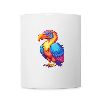 Vulture Coloré Kawaii Dessin Animé Personnage Clipart - Mug blanc - blanc - Devant