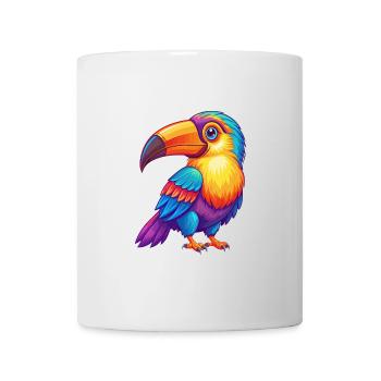 Toucan Colorful Kawaii Cartoon Character Clipart - Mug - white - Front