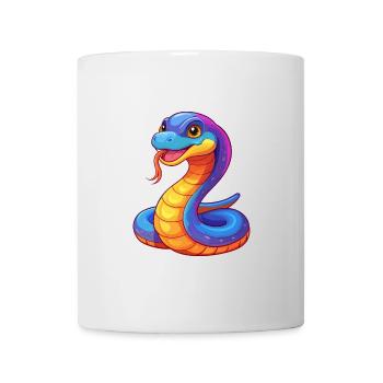 Schlange Bunte Kawaii Cartoon Figur Clipart - Tasse - Weiß - Vorne