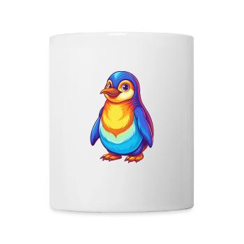 Pinguin Bunte Kawaii Cartoon Figur Clipart - Tasse - Weiß - Vorne