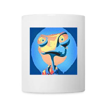 Pop Art Chameleon in Neon Colors - Mug - white - Front