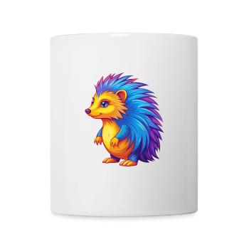 Porcupine Colorful Kawaii Cartoon Character Animal - Mug - white - Front