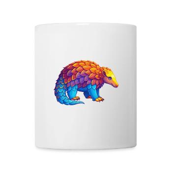 Pangolin Colorful Kawaii Cartoon Character Clipart - Mug - white - Front