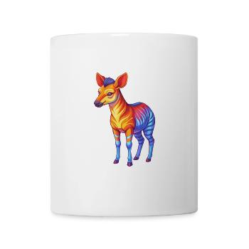 Okapi coloré Kawaii dessin animé Personnage Clipart - Mug blanc - blanc - Devant