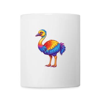 Strauß Bunte Kawaii Cartoon Figur Clipart - Tasse - Weiß - Vorne