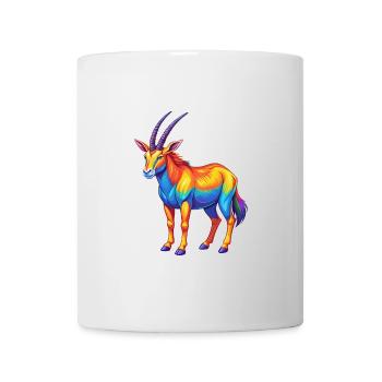 Oryx Bunte Kawaii Cartoon Charakter Clipart - Tasse - Weiß - Vorne