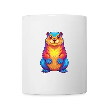 Murmeltier Bunte Kawaii Cartoon Figur Clipart - Tasse - Weiß - Vorne