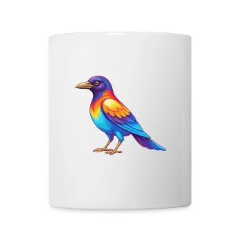 Magpie Colorful Kawaii Cartoon Character Clipart - Mug - white - Front